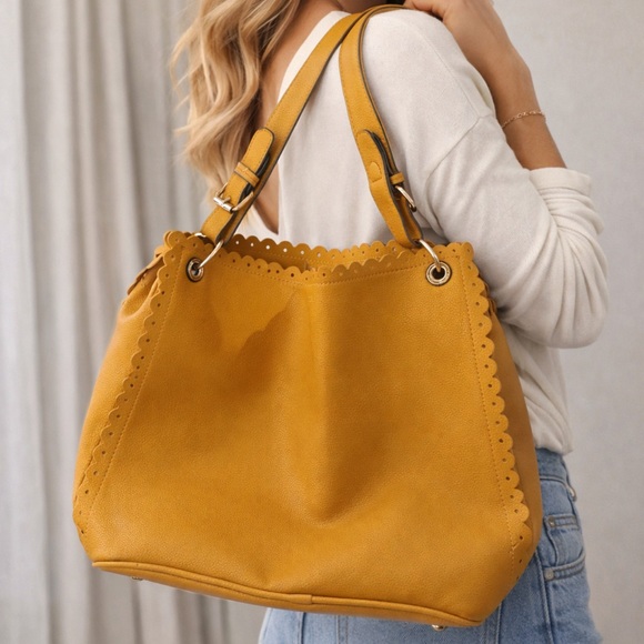 Elegant Mustard Tote Bag - Picture 12 of 12